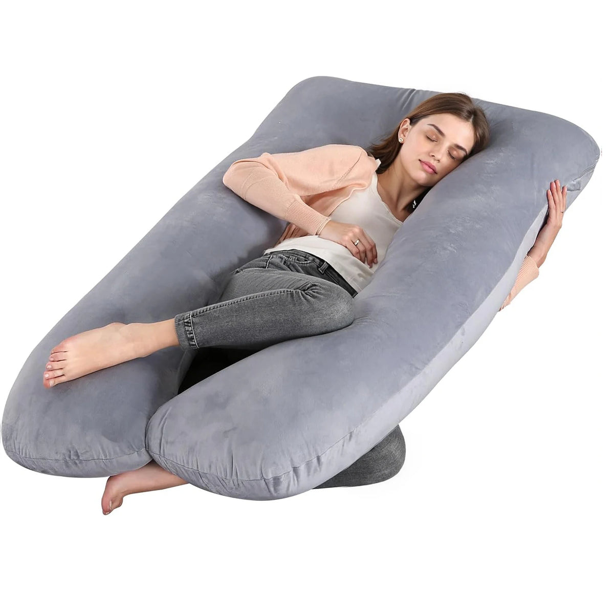 G Shaped Pregnancy Pillow for Maternity Sleep and Full Body Support