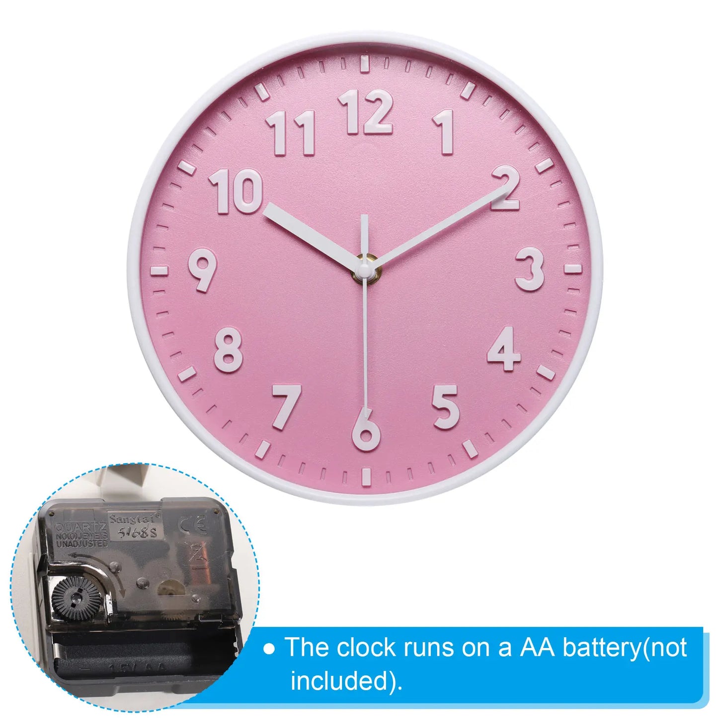 UXCELL Silent NonTicking Round Wall Clock Quartz BatteryOperated OfficeDesk Online