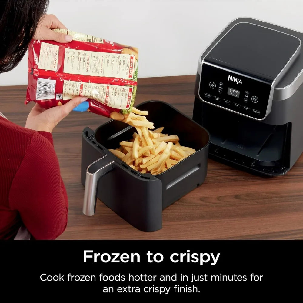 6 In 1 Air Fryer Pro XL Max Crisp Reheat Dehydrate 6.5 Quart Capacity With Space Saving Design
