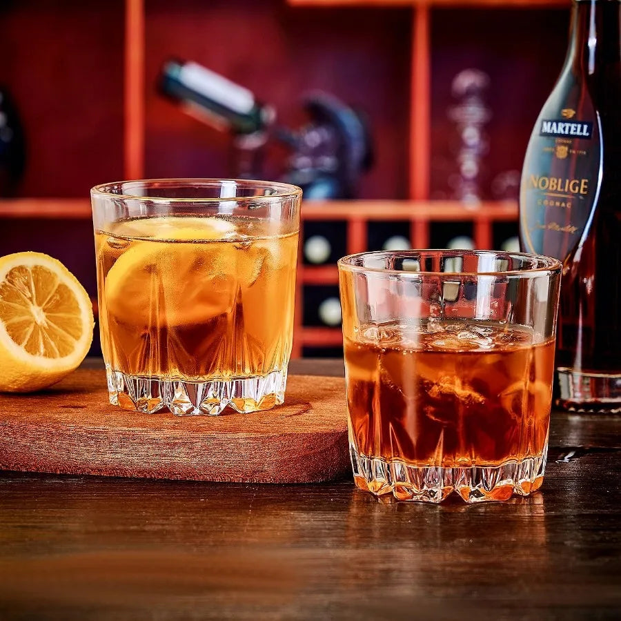 Lead-Free Crystal Whiskey Glasses Set Of 4 For Bourbon Cognac