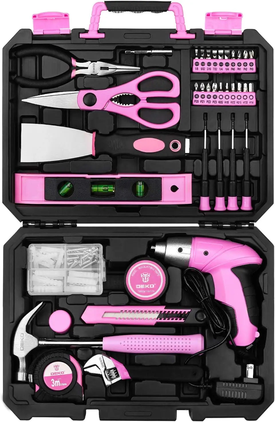 DEKODIY 98 Piece Tool Set General Household Hand Tool Kit