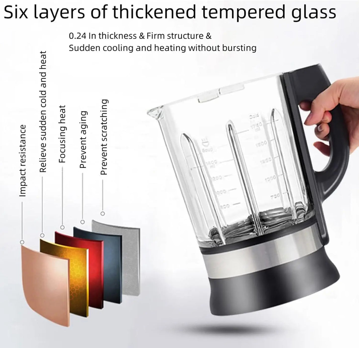 LIEI Countertop Blender and Hot Soup Maker With 9 Programs Self Cleaning