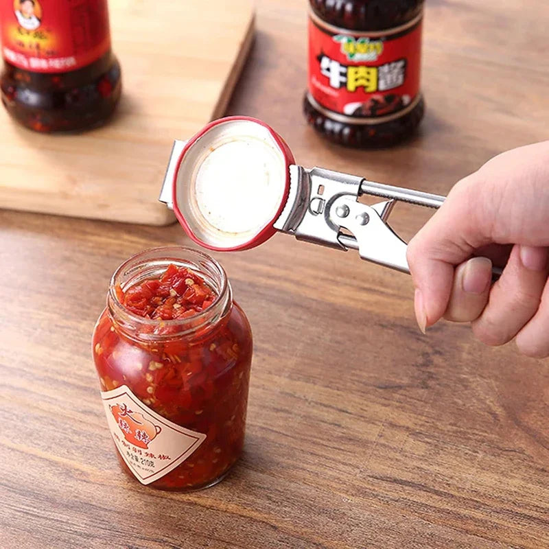 Stainless Steel Adjustable Bottle Jar And Can Opener With Non Slip Handle For Kitchen Tasks