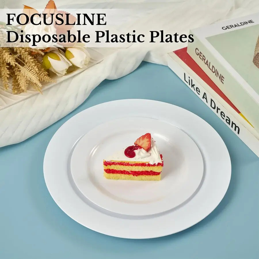 IndustrialStrength Premium BPA Free Disposable Plastic Dinner Plates For Parties