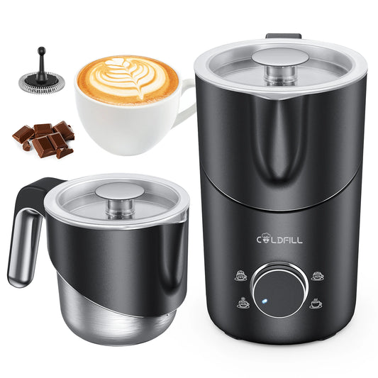 Uhost 8-In-1 Electric Milk Frother Steamer, 400ml Handheld For Latte Art