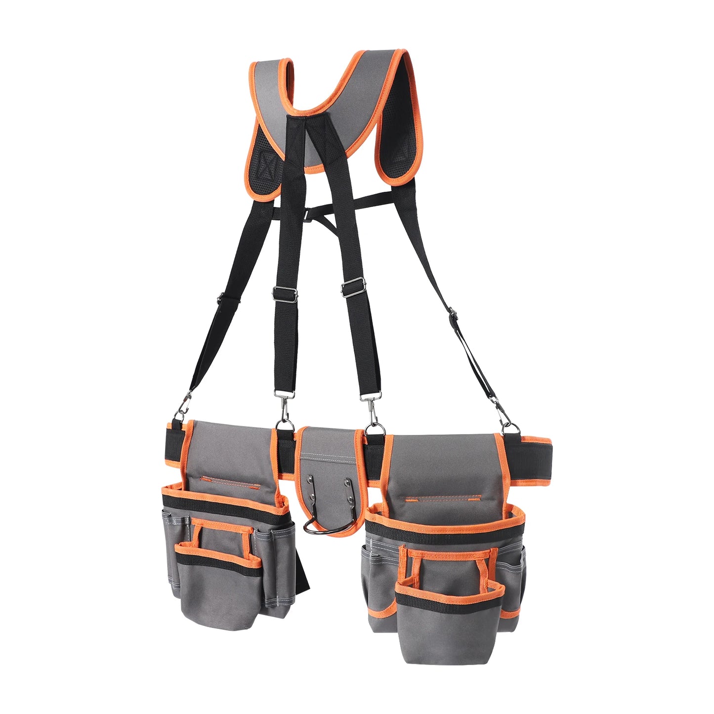Heavy Duty Tool Belt With Suspenders For Electricians And Carpenters Adjustable Waist And Shoulder Harness