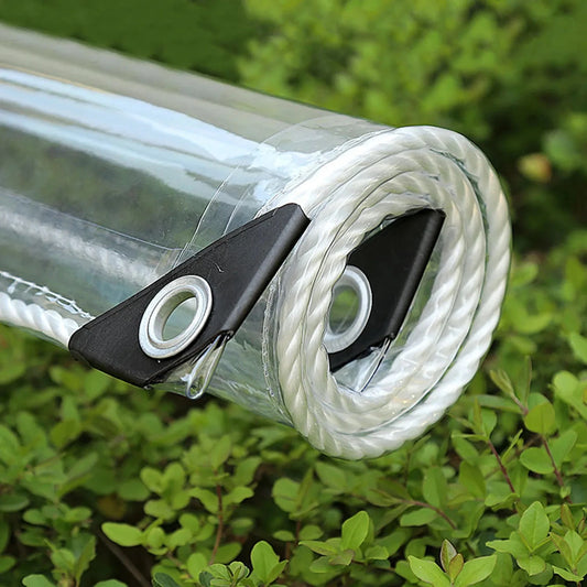 Transparent PVC Tarpaulin Waterproof Heavy Duty Outdoor Cover