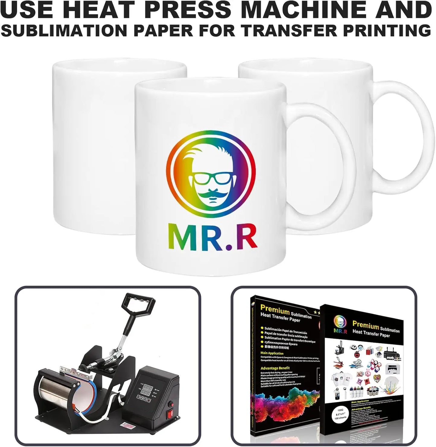 Set Of 36 Sublimation Blank Ceramic Coffee Mugs