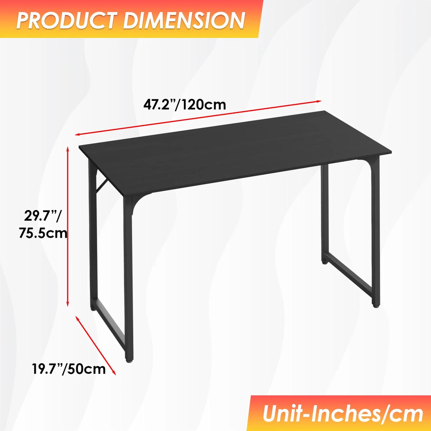 DOPINMING Ultramodern Computer Desk HomeOffice Study And Gaming System Workspace