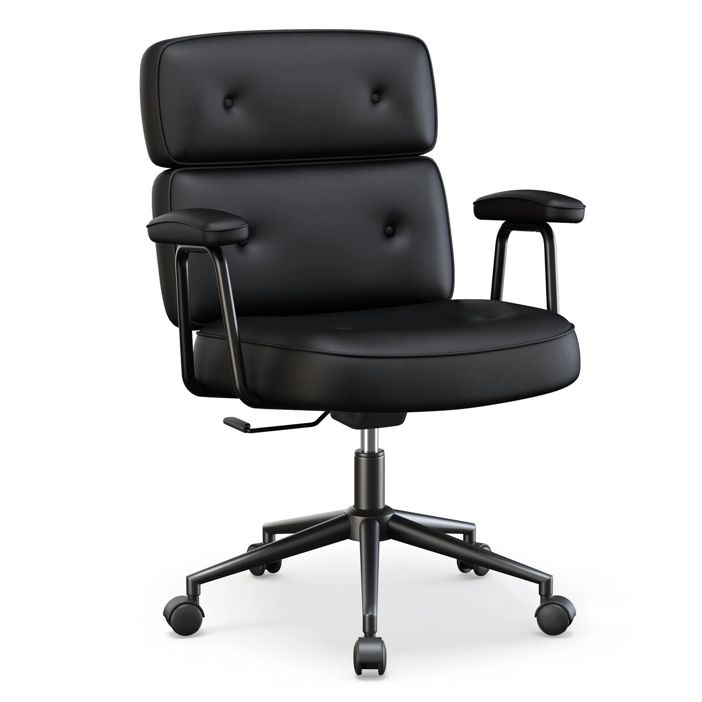 JHKErgonomics PU Leatherette Ergonomic Office Chair With Lumbar Support Adjustable