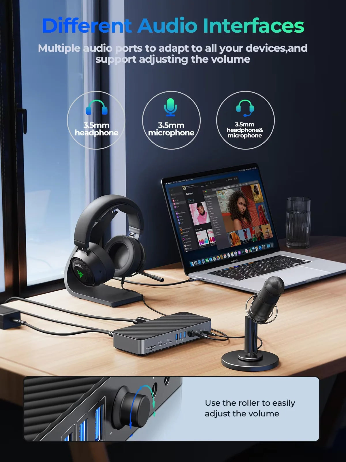 Orico 19 In 1 USB C Docking Station With 4K HDMI VGA Audio RJ45 PD Power Adapter