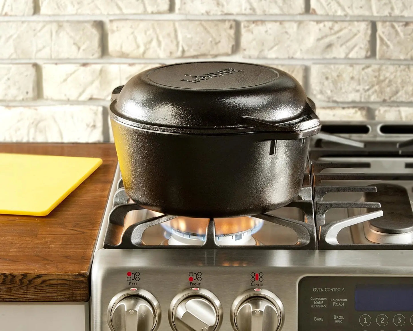 Preseasoned Cast Iron Dutch Oven With Skillet Lid