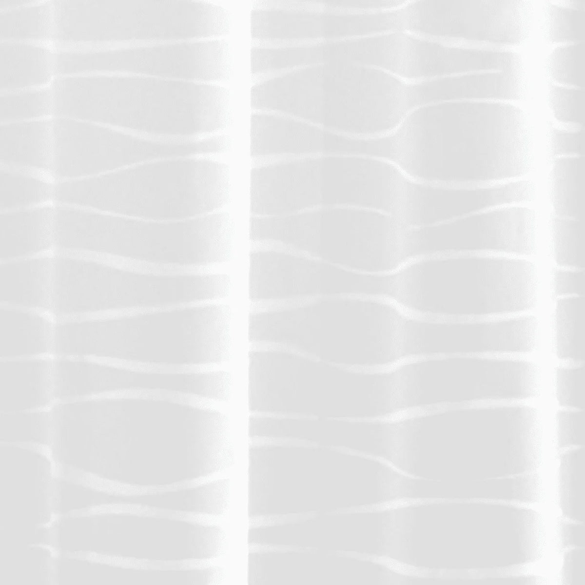 Waterproof Striped Shower Curtain With 12 Hooks And Weighted Hem
