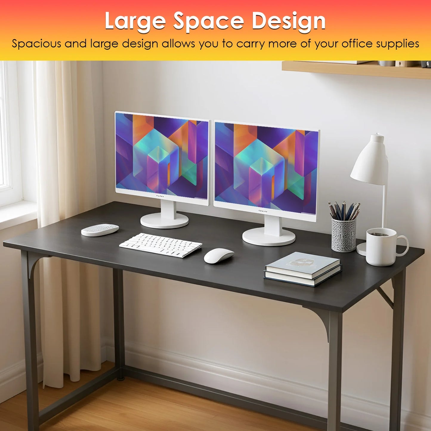 DOPINMING Ultramodern Computer Desk HomeOffice Study And Gaming System Workspace