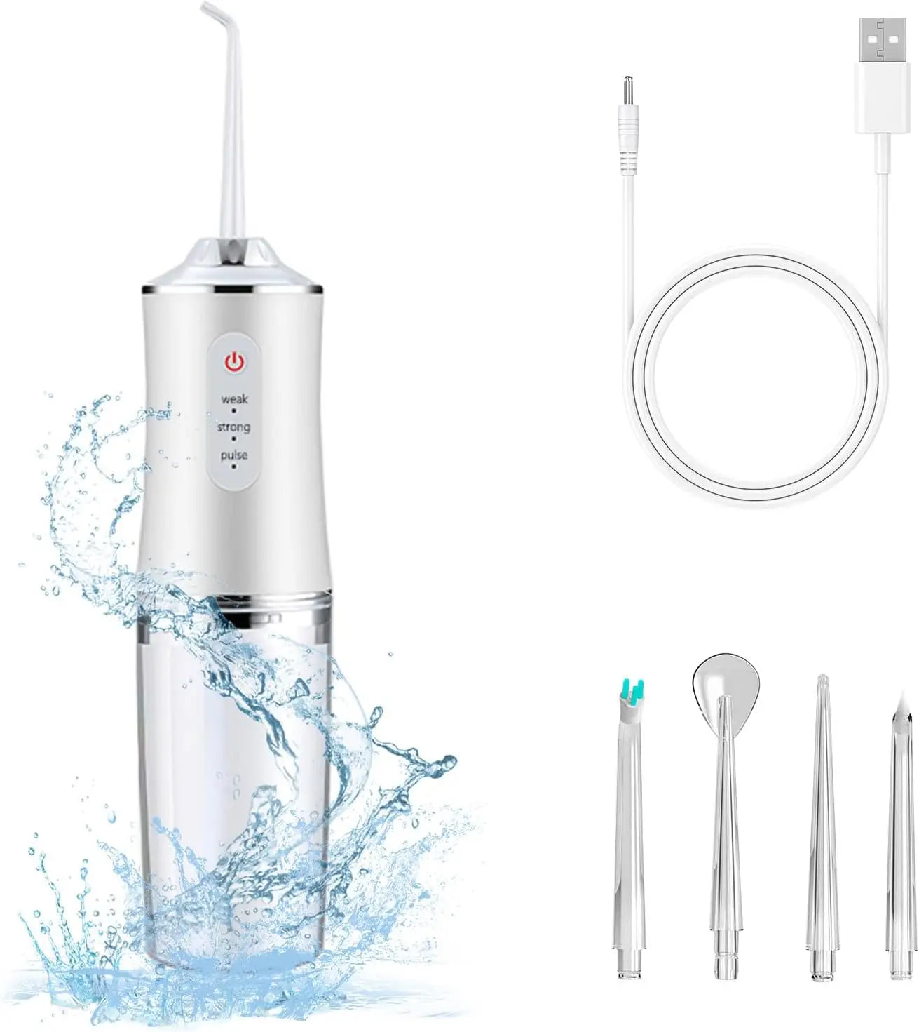 USB Rechargeable Water Flosser With 3 Speed Settings IPX7