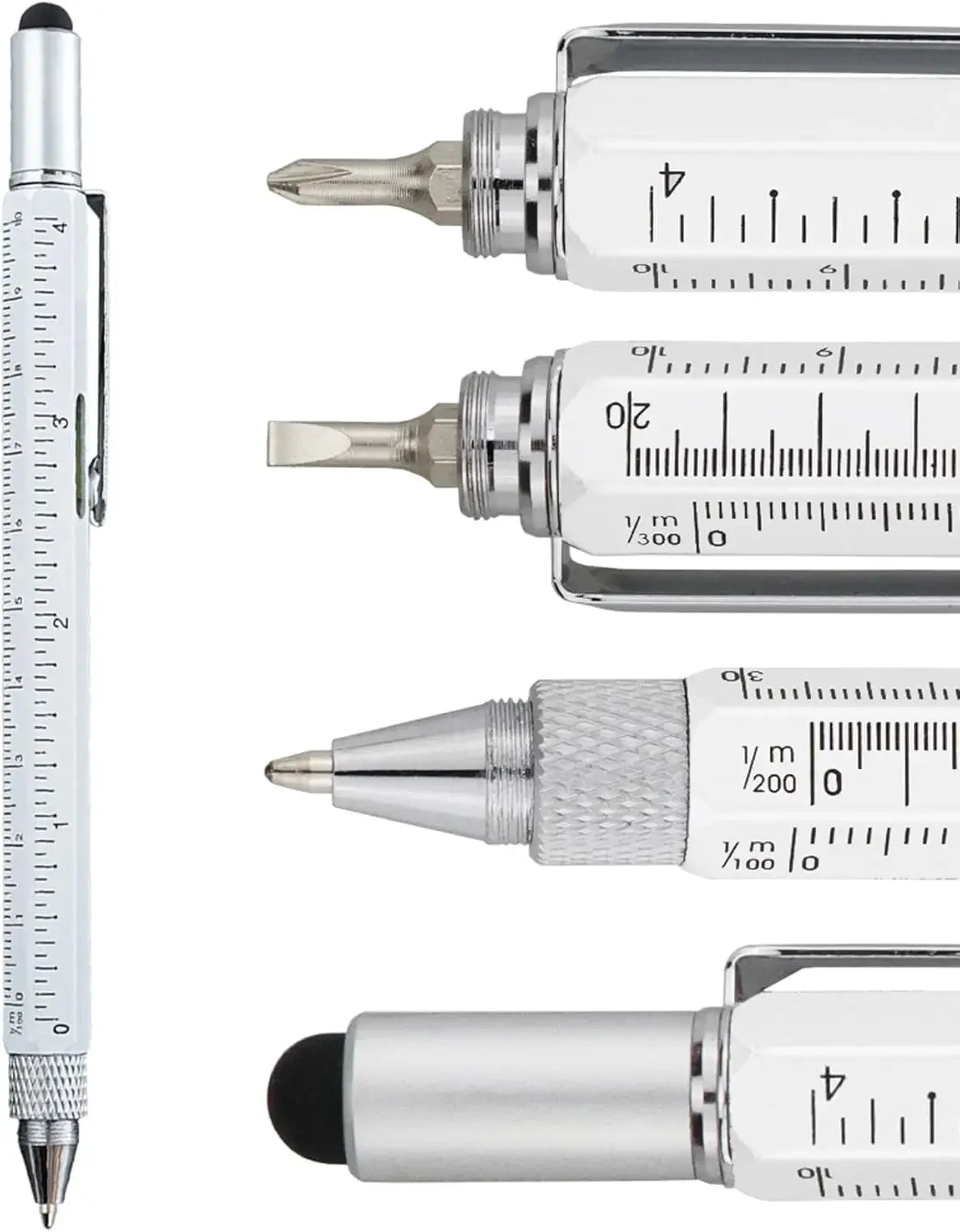 Multi Tool Pen Stylus With Ruler And Screwdriver For Tablets And Phones Everyday Carry