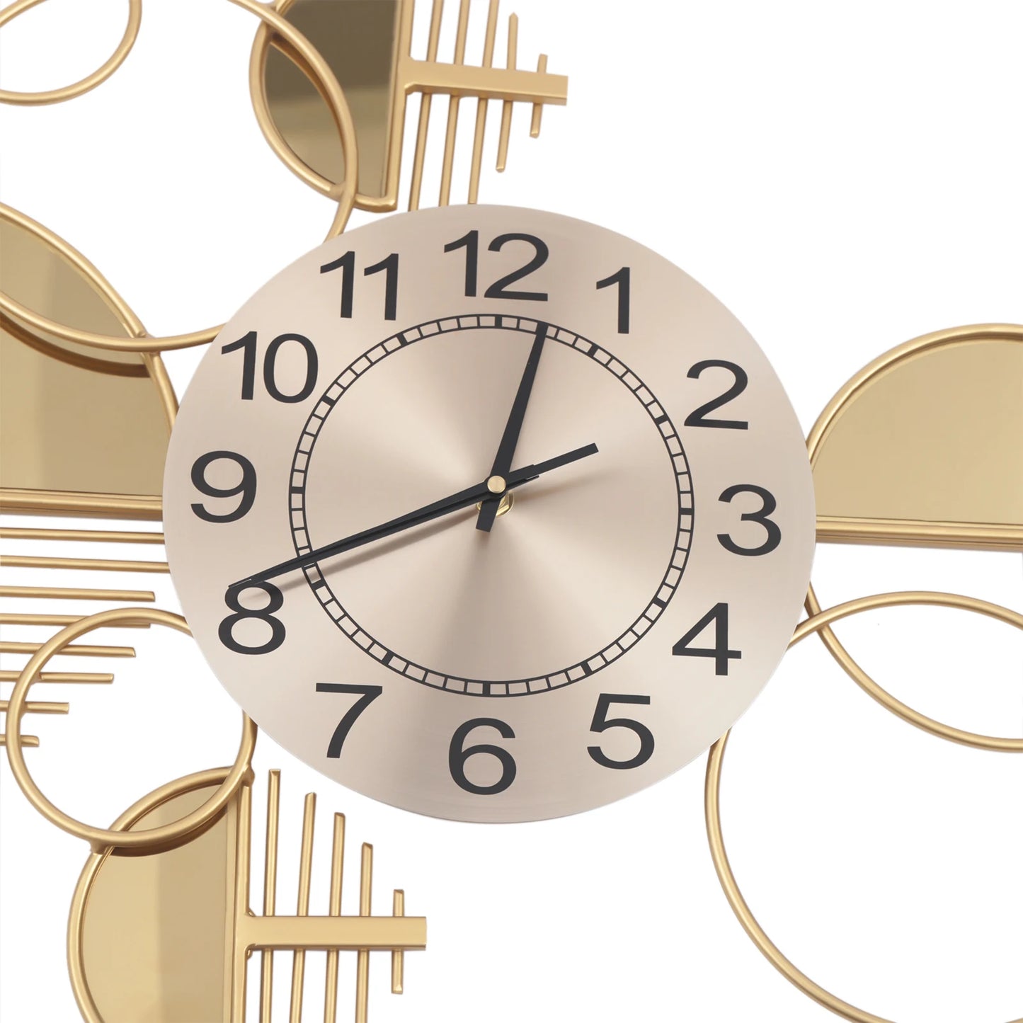 Creative Modern Metal Wall Clock,Battery Operated Silent,Minimalist Clock,Decorative Clock for Living Room, Bedroom, Gold