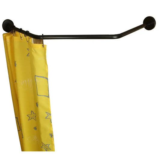 304 Stainless Adjustable L Shaped Shower Curtain Rod Rack