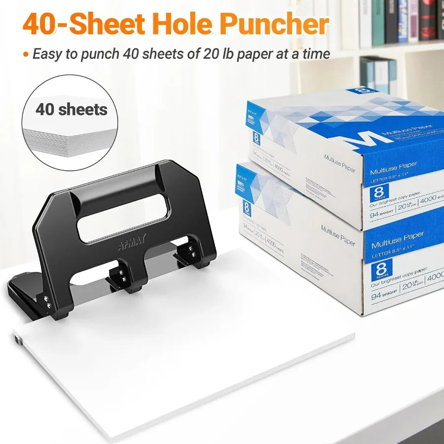 AFMAT Heavy Duty 3 Hole Binder Punch