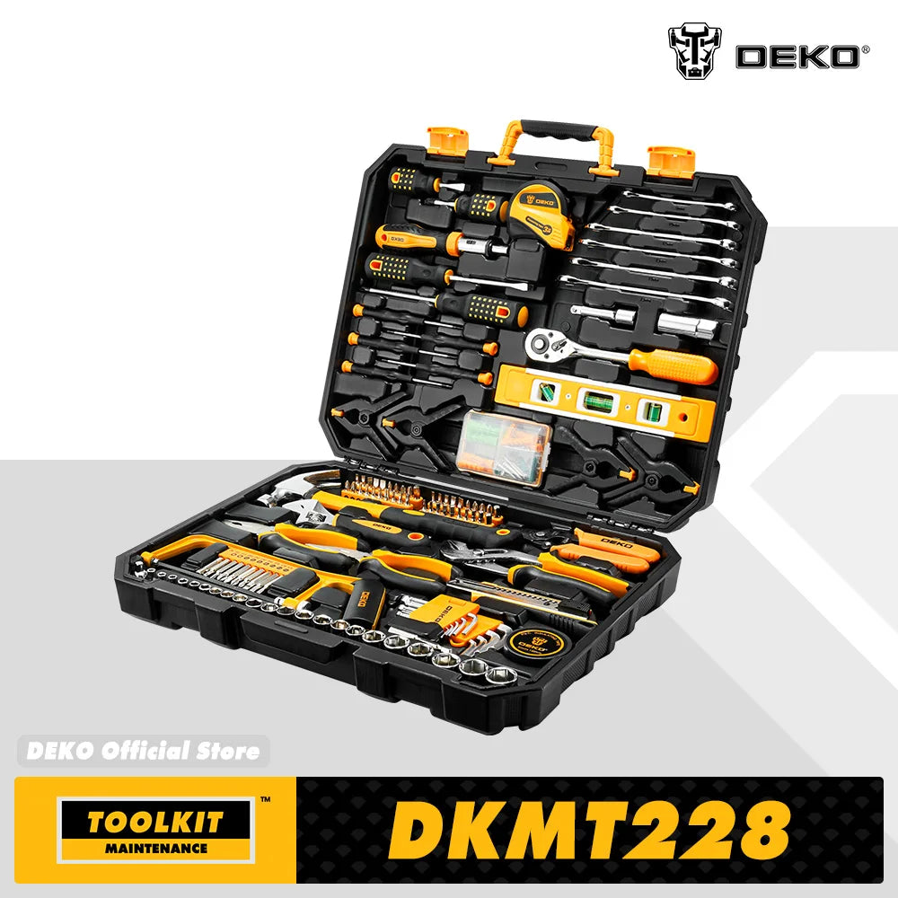 DEKODIY 228Pcs Socket Wrench Auto Repair Tool Set With Toolbox