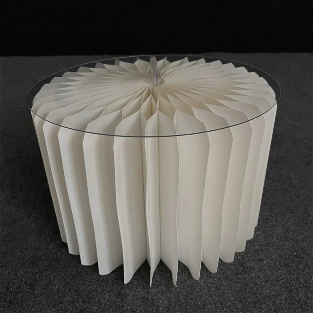 NONECN Paper Folding Cylinder Display Rack for Weddings and Events Adjustable Heights 20 to 100 cm Diameter 30 cm
