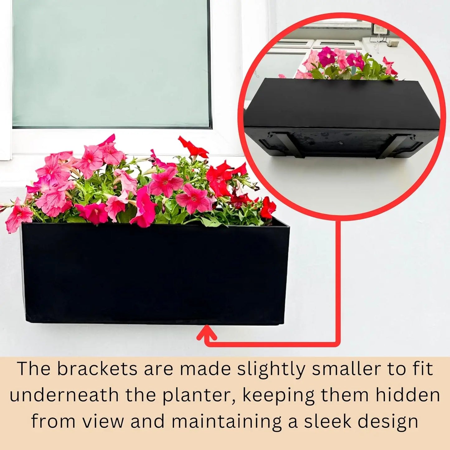 Self Watering Wall Planters For Indoor And Outdoor Vertical Garden Set Of Two With Built In Water Level Indicator