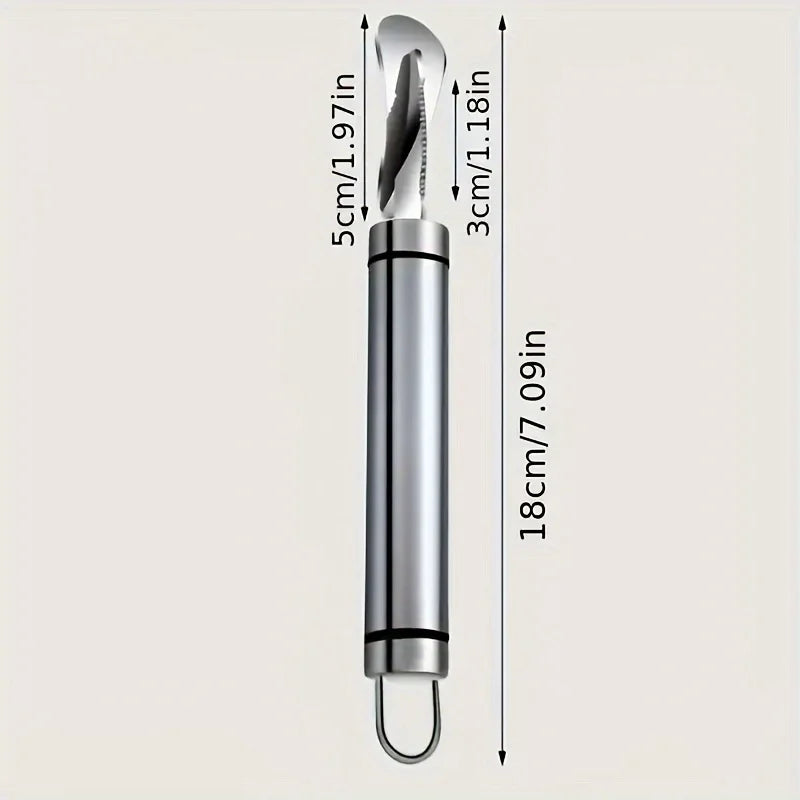 Stainless Steel Citrus Peeler with Handle for Kitchen Zester and Pro Grade Restaurant Gadget