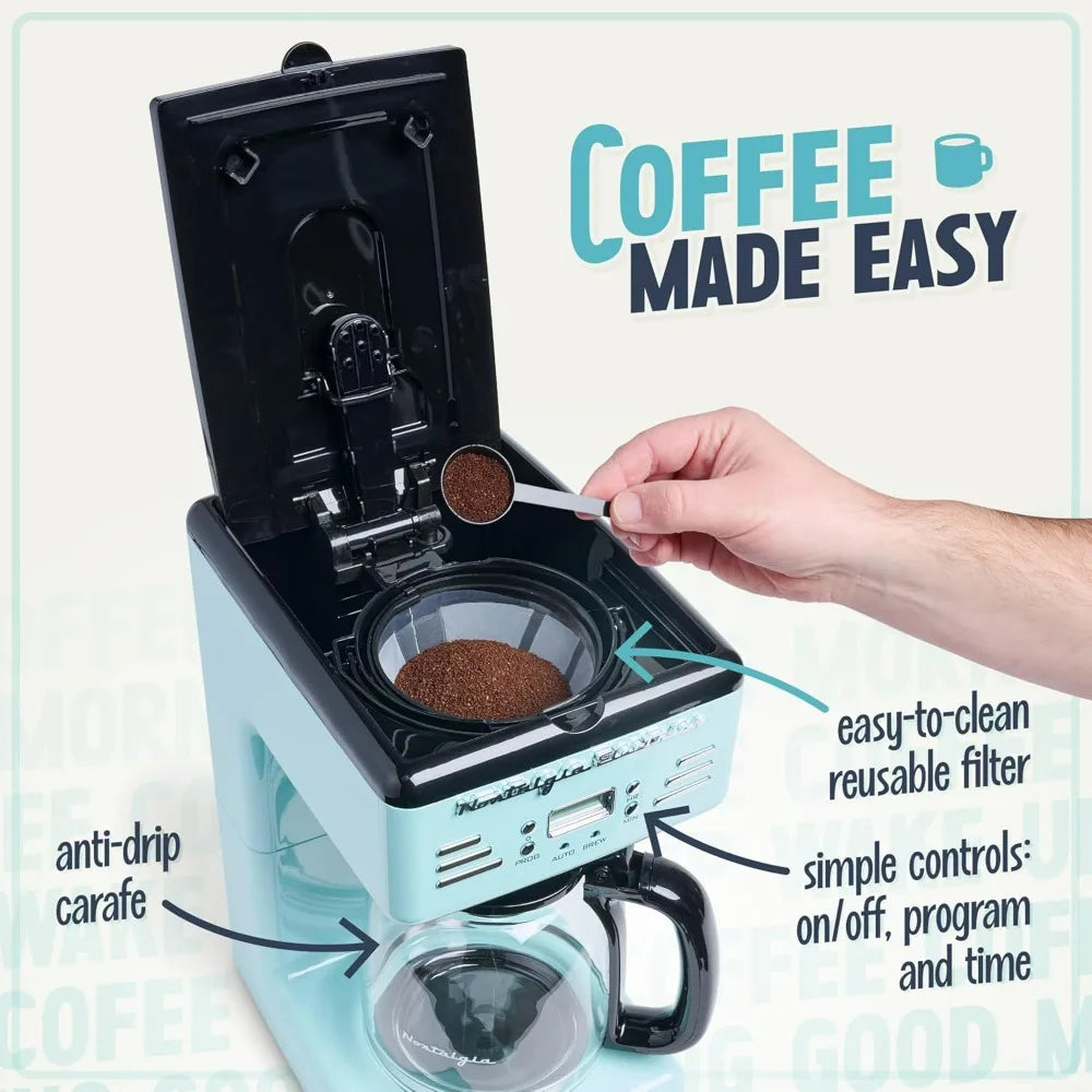 Nostalgia Programmable Coffee Maker With LED Display