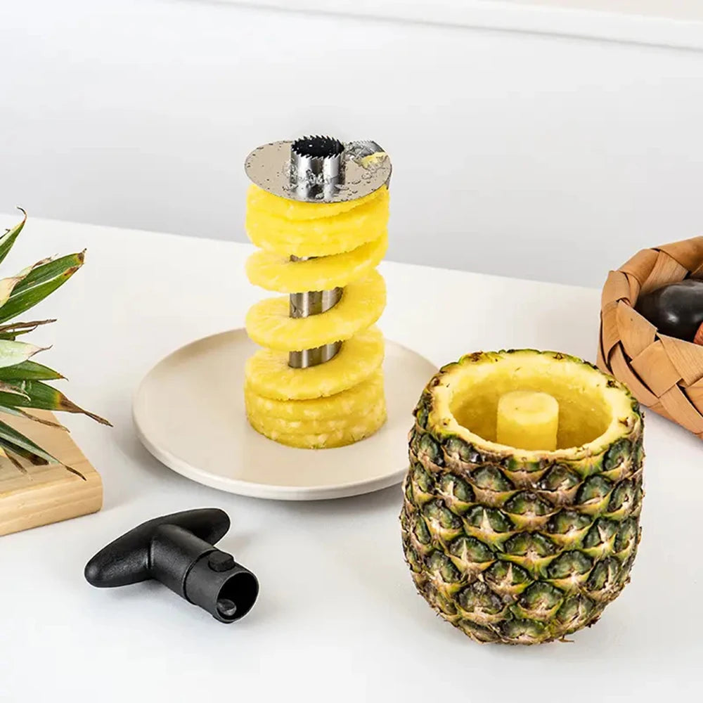 Stainless Steel Pineapple Peeler Corer Slicer Fruit Cutter Kitchen Gadget With Ergonomic Non Slip Handle For Quick Prep