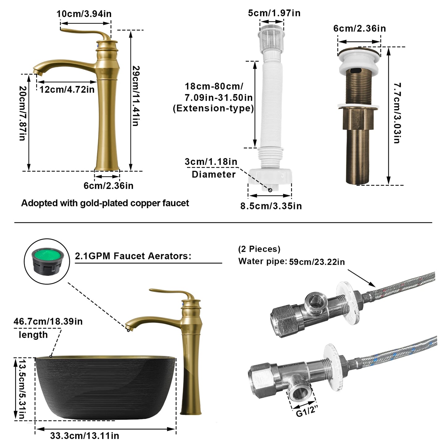 Wisfor Floating Vanity With Ceramic Sink Wall Mounted