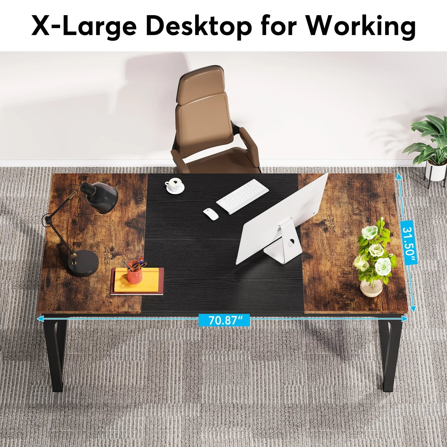 Tribesigns Ergonomic Modern Computer Desk For Home Office Organization