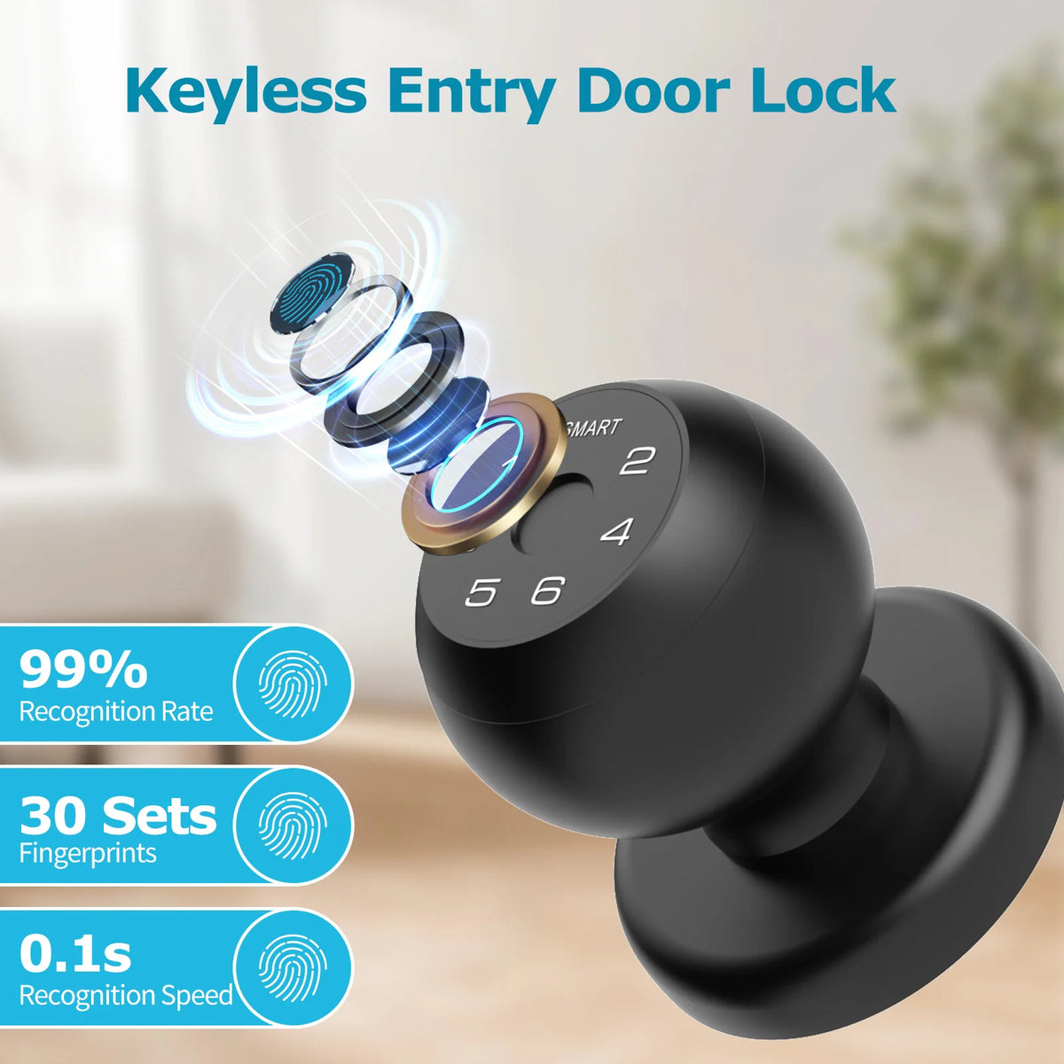 Viladepot Smart Lock With Fingerprint Keypad App Control And Bluetooth