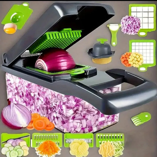 Safe Mandoline Slicer Plus Adjustable Vegetable Chopper Potato Fries Cutter W Detachable Blade