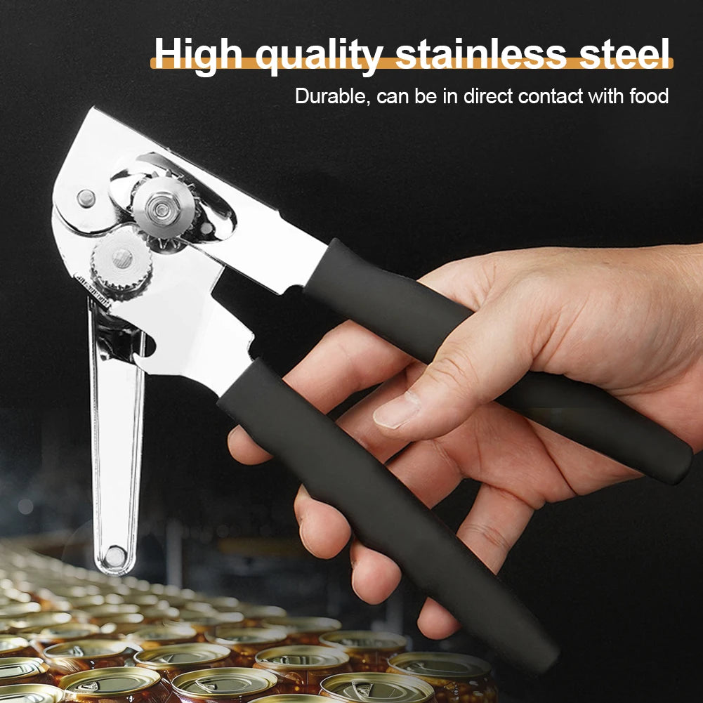 Shunmaii Stainless Steel Can Opener And Bottle Opener Commercial Grade For Kitchen Restaurant And Picnic Use