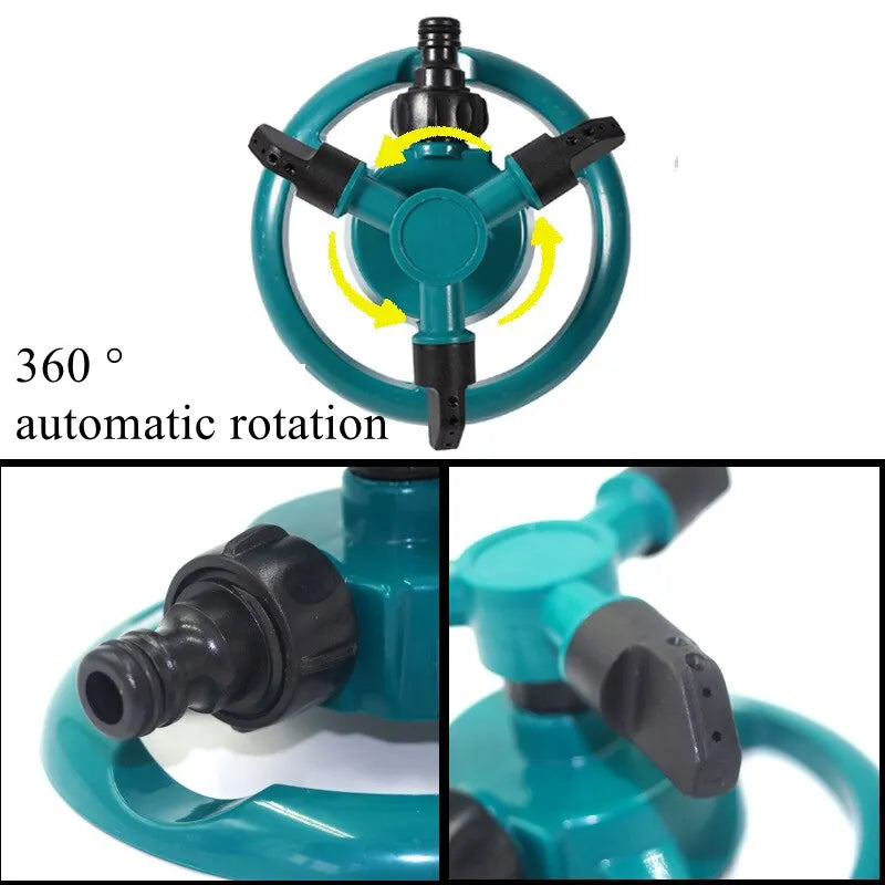 360 Degree Automatic Sprinkler Nozzle For Garden Lawn Watering