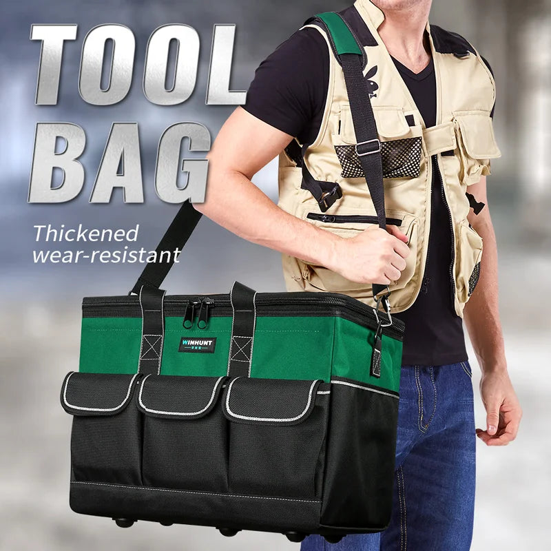 WINHUNT Tool Bag Heavy Duty Tote With Multi Pockets Organizer
