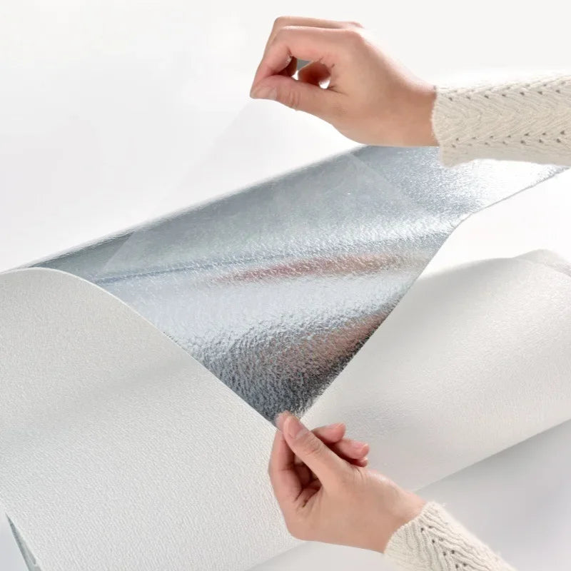 NONECN Linen 3D Foam Wallpaper Self Adhesive PVC Waterproof Wall Covering for Renovation