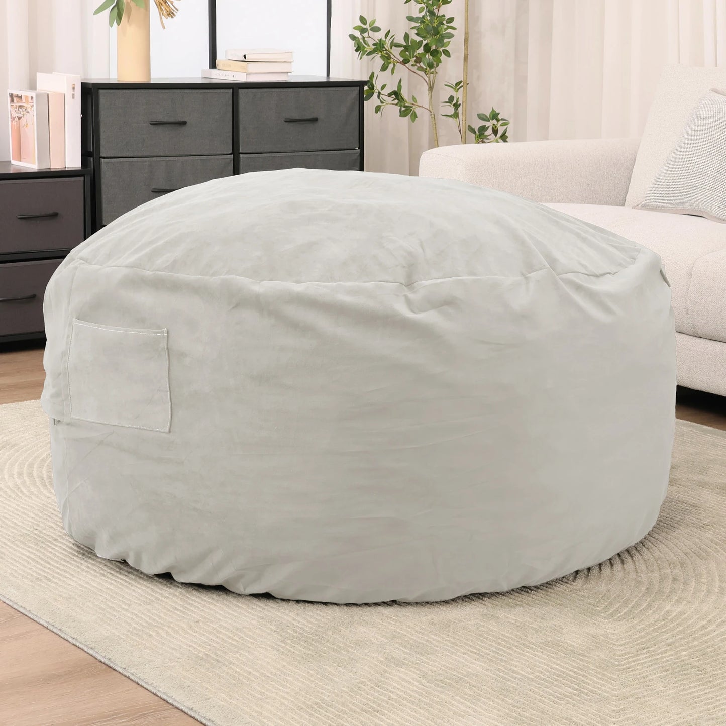 Oversized BeanBagChair For GamingAndReading With Removable Washable Cover Durability Assured