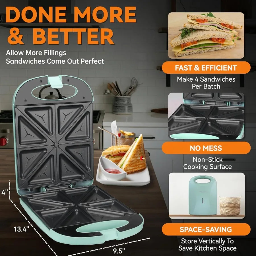 MDNG Bakers Friend Panini Grill Press Electric Breakfast Sandwich Maker With Indicator Light