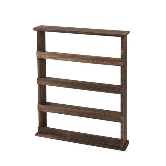 Floating Kitchen Shelf Wall Mounted Wooden 4 Tier Spice Rack