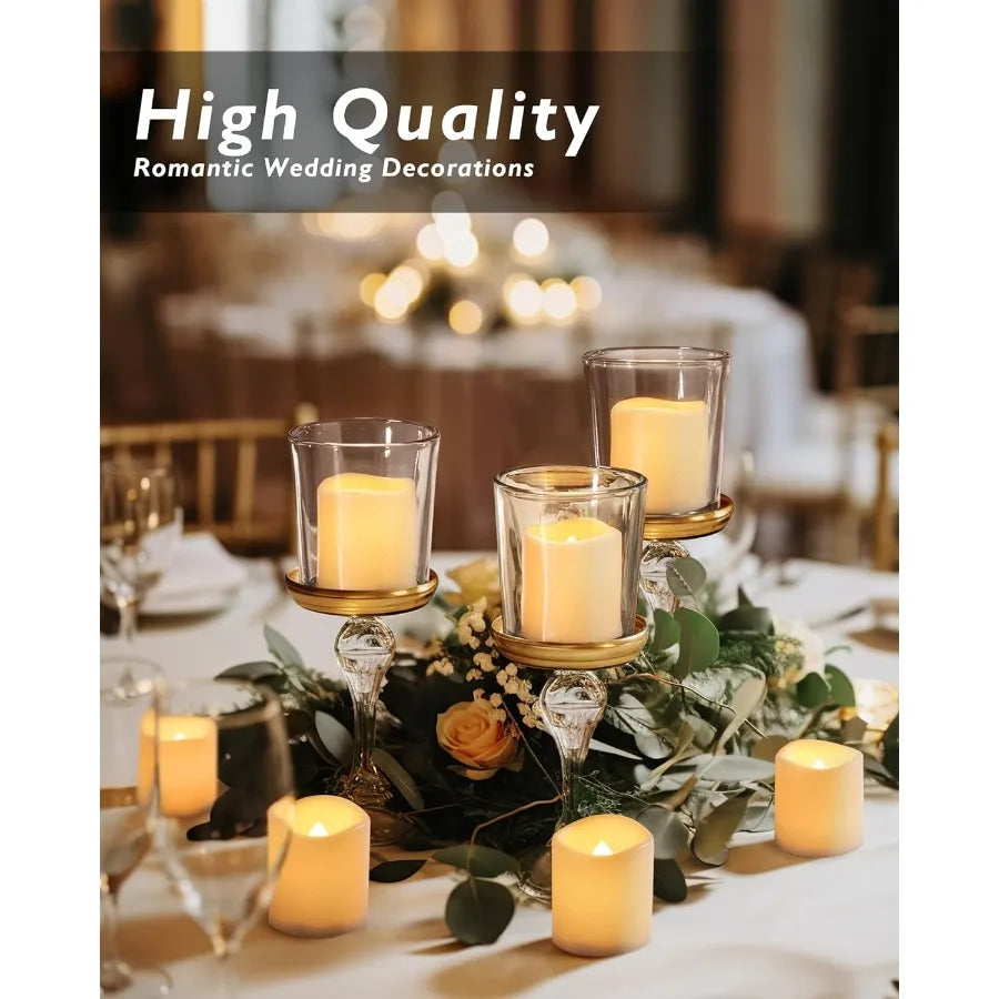 Flameless LED Votive Candles Packaged Featuring LongLasting 200Hour Battery Life