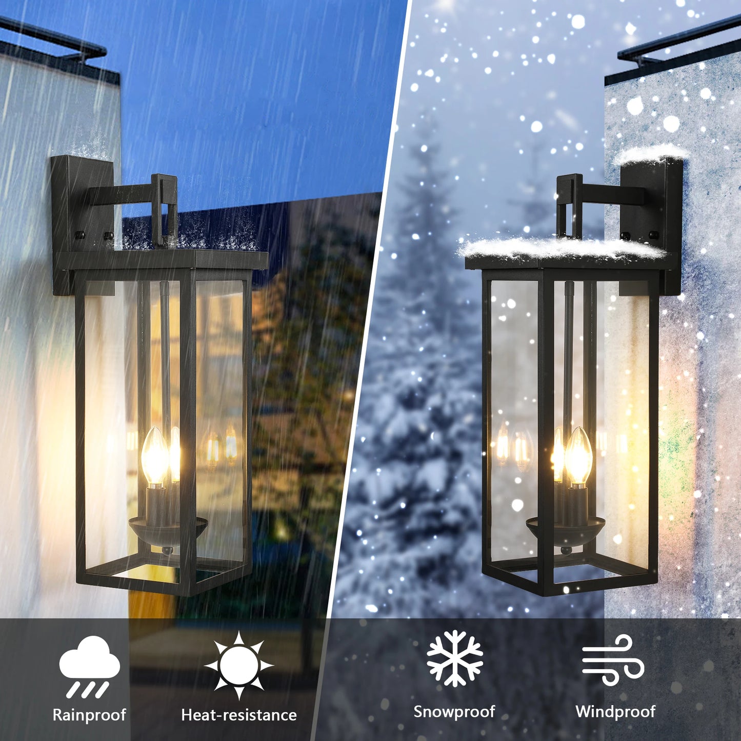 ARLGSITE Outdoor Wall Lantern Dusk to Dawn Sensor Aluminum Weatherproof