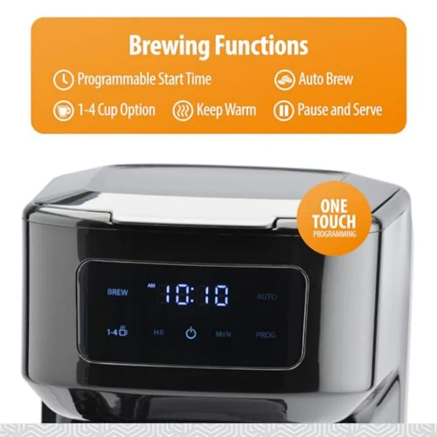 SHXI Smart Digital Touchscreen Programmable Drip Coffee Maker Autostart Scheduling