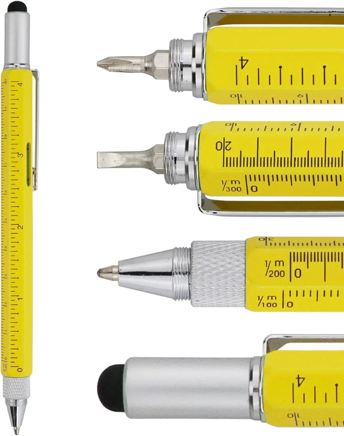 Multi Tool Pen Stylus With Ruler And Screwdriver For Tablets And Phones Everyday Carry
