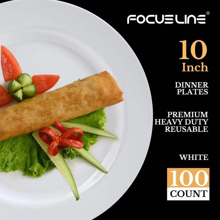 IndustrialStrength Premium BPA Free Disposable Plastic Dinner Plates For Parties