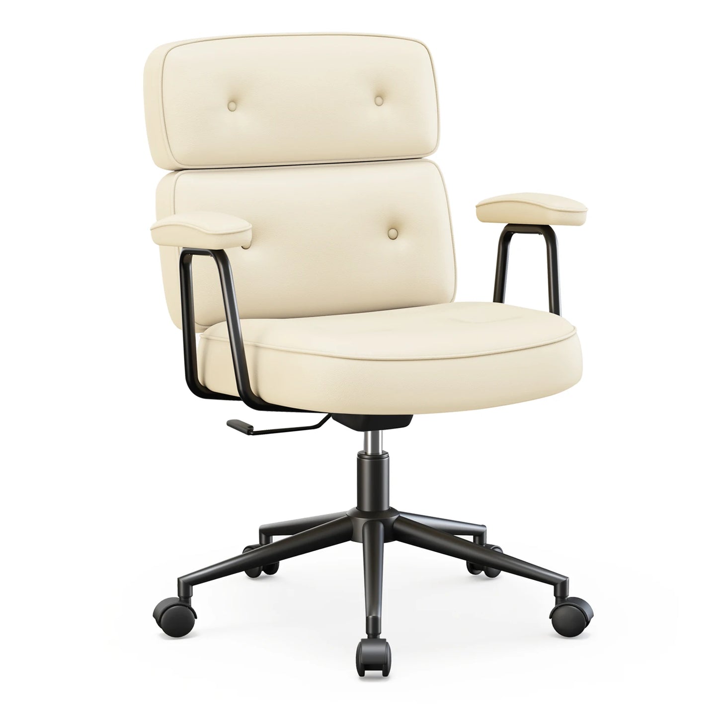 JHKErgonomics PU Leatherette Ergonomic Office Chair With Lumbar Support Adjustable