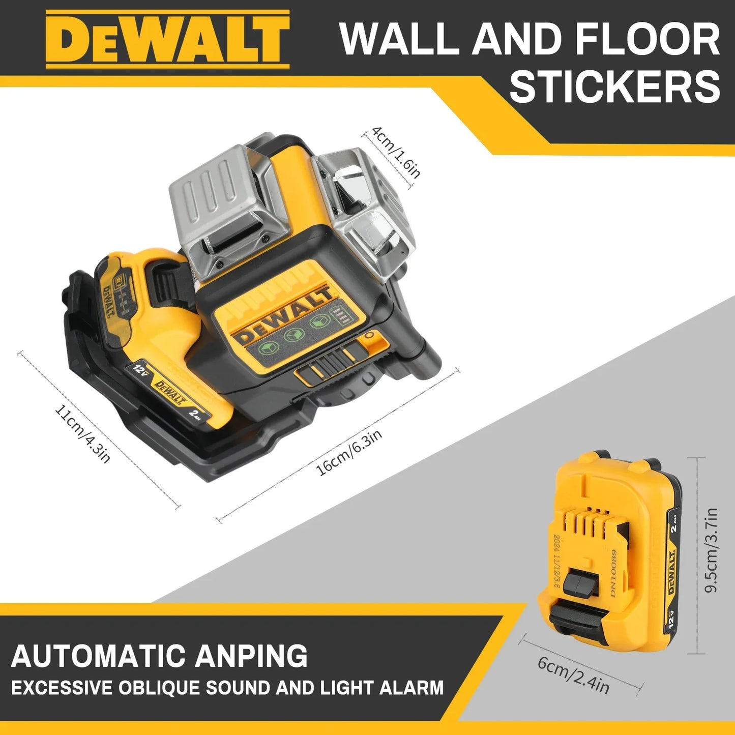 DEWALT DW089LG 12LineMeasurement 360Degree LaserLevelIndustrialGradeConstruction