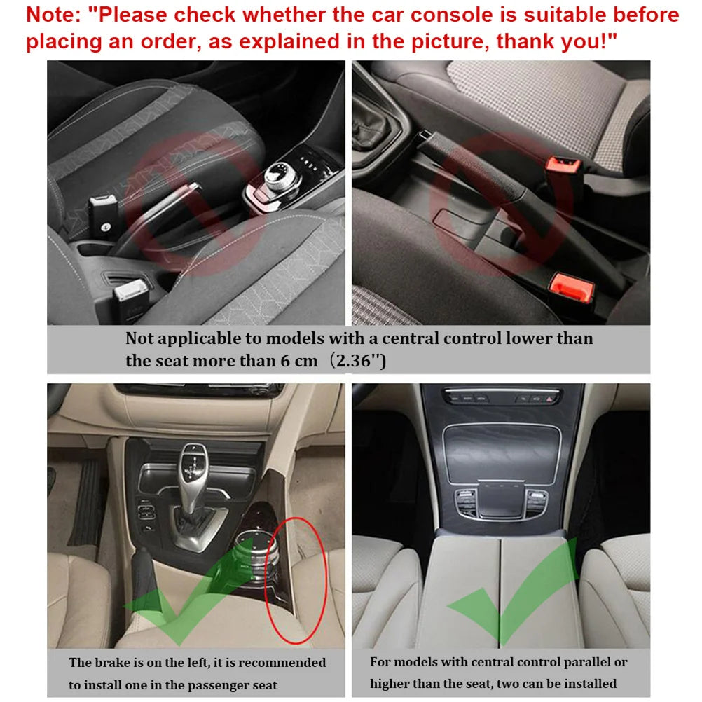 XUKEY Car Seat Gap Organizer Leather Storage Cup Holder Kit Includes Left and Right Pair Fits 1.3 to 4.1 cm Gaps