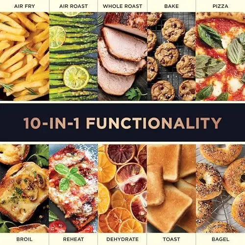 XMSJ Premium Three In One French Door Air Fryer Convection Oven With Large 5Quart Basket And 10 Functions