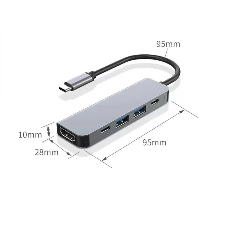 USB-C Six-Port Hub With 4K HDMI Dock, SD/TF Card Reader, USB-A Expansion And 87W PD